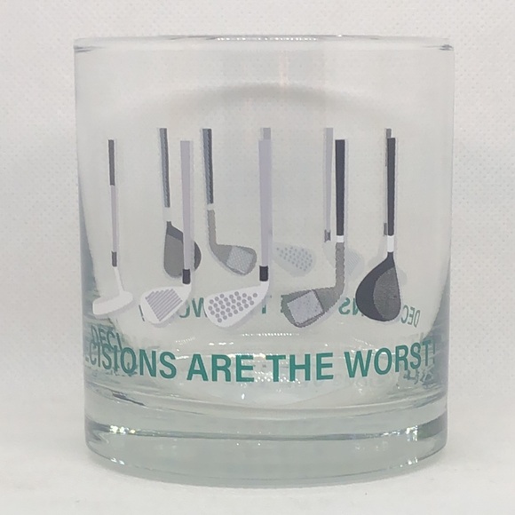 Golf Whiskey Glass Cocktail Old Fashioned 🥃 Great Unique Golf Gifts For Men NWT - Picture 5 of 5